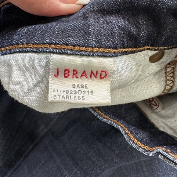 J Brand Women's Babe Flare Bell Bottom Stretch Denim Jeans Size 26 Blue Made USA - Picture 12 of 13